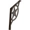 Ekena Millwork Austin Wrought Iron Bracket, (Single center brace), Antiqued Bronze 1 1/2"W x 12"D x 15"H BKTM01X12X15SAUABZ - alternate 1